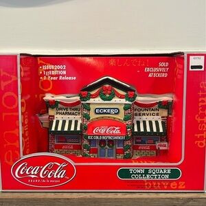 Vintage Coca-Cola Eckerd Pharmacy Town Square Collection Light Up Village House